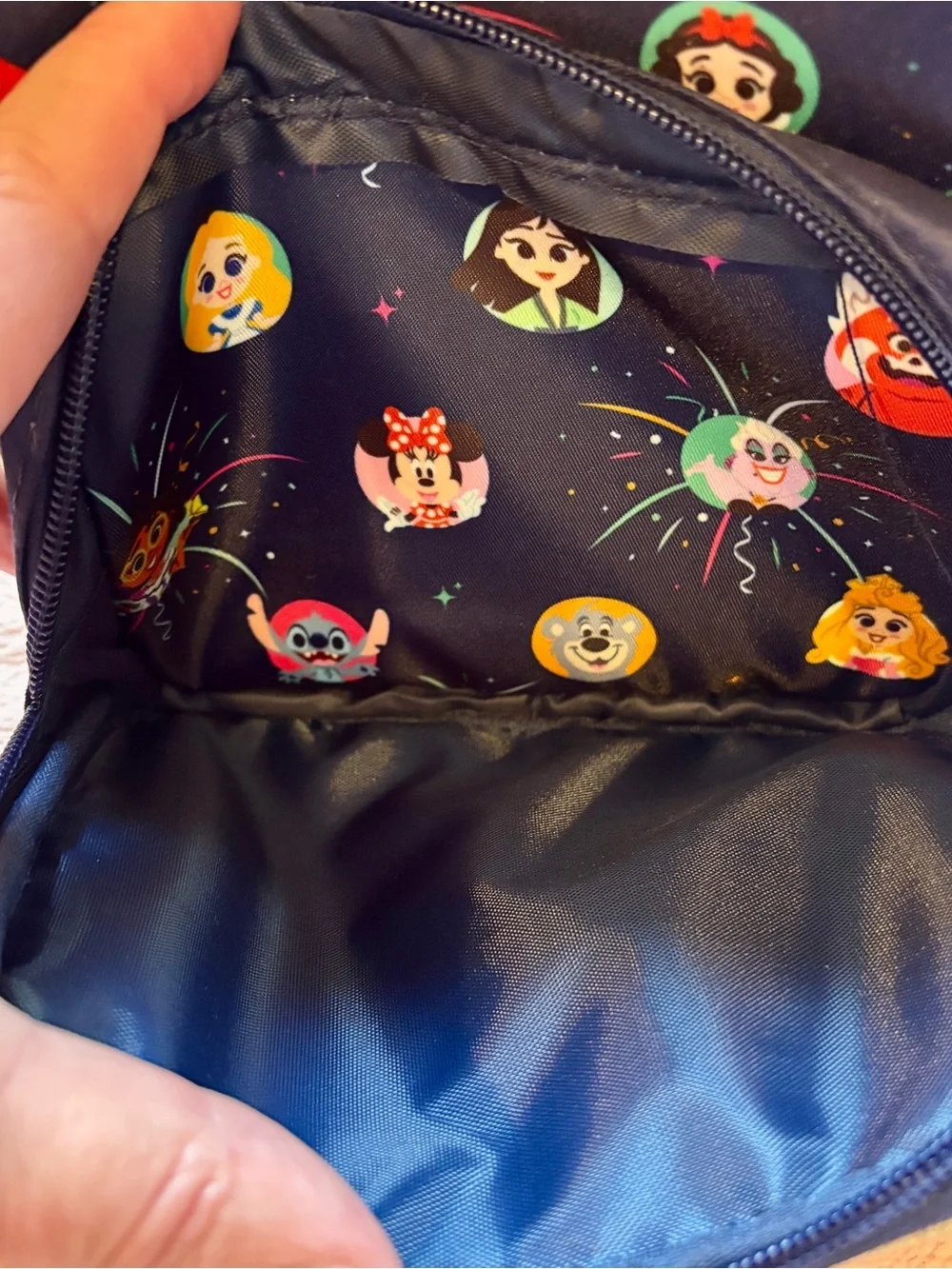 Disney 100 Years of Wonder Mini Backpack Gold Glitter Character Confetti